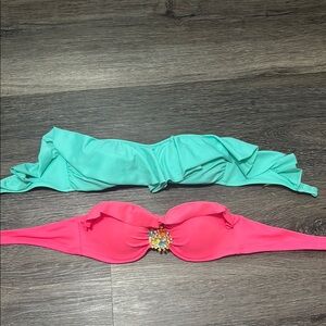 2 Victoria secret bandeau bikini tops, sz small